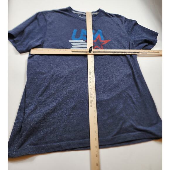 Eddie Bauer USA Shirt Mens Large Legend Wash Distress Vintage Style Short Sleeve - Picture 4 of 16